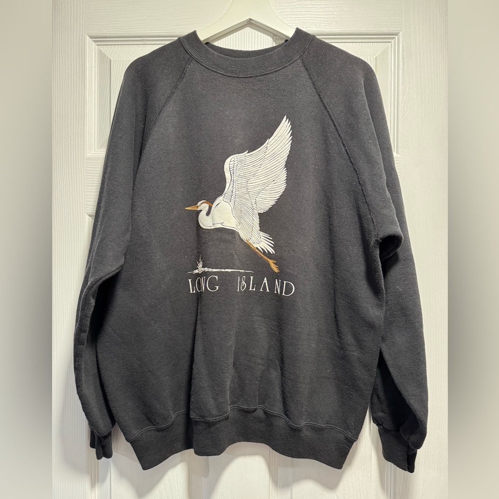 Vintage Hanes Long Island Crewneck Sweater